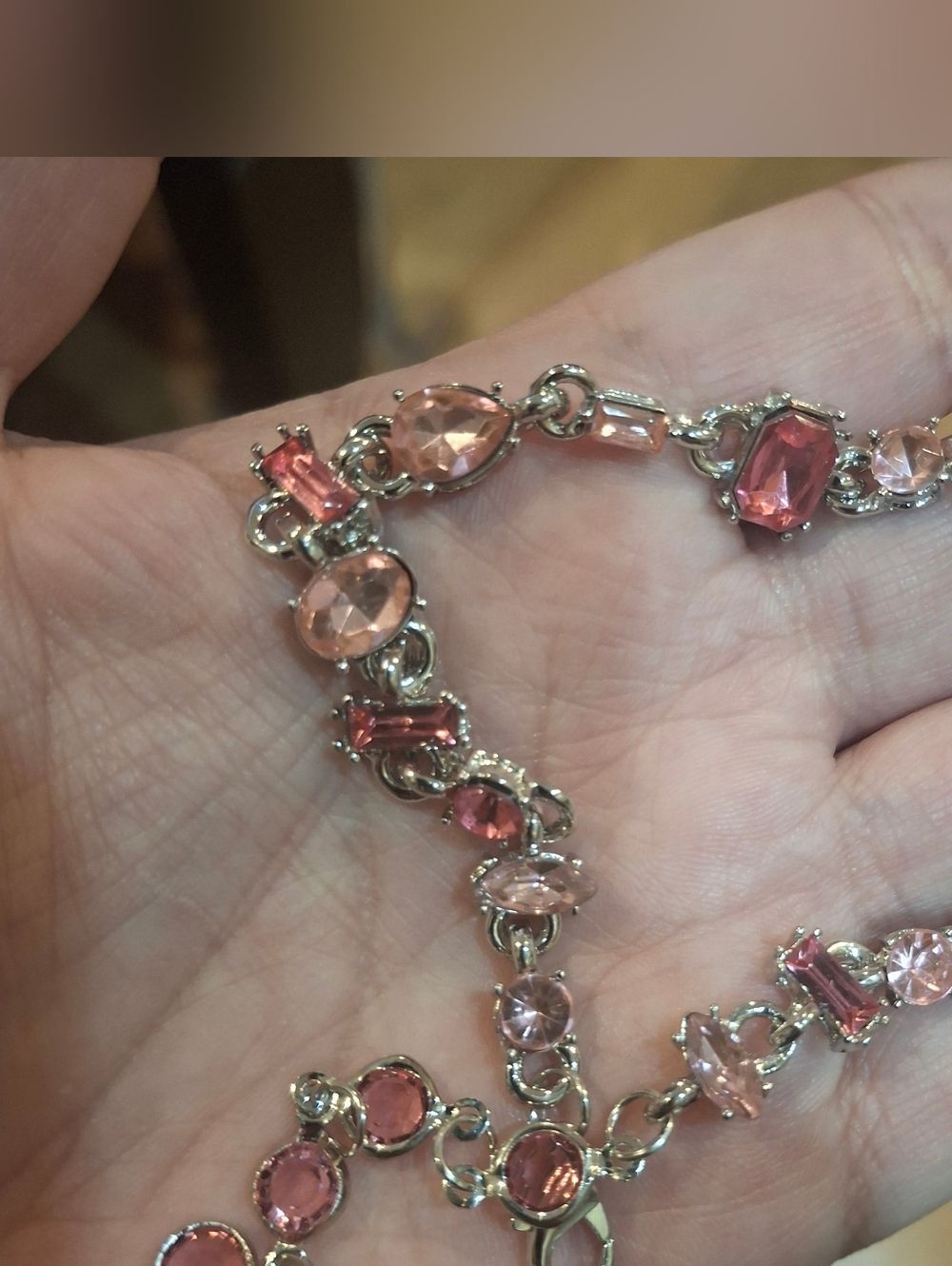 Pink Rhinestone Bracelet - Picture 7 of 7